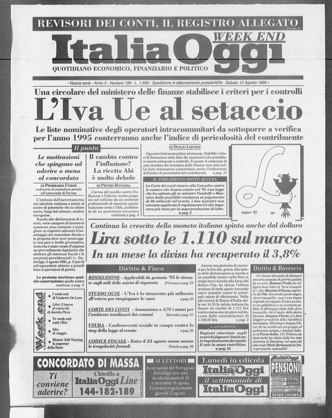 Italia oggi : quotidiano di economia finanza e politica